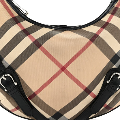 Burberry Supernova Check Buckle Hobo Black 8 of 10