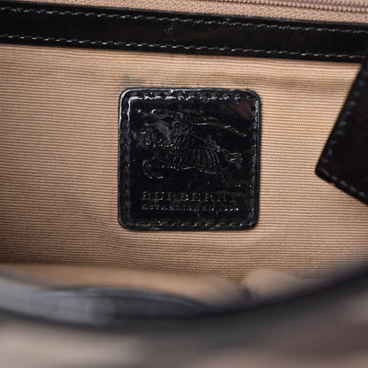 Burberry Patent Supernova Check Tote Black 6 of 30
