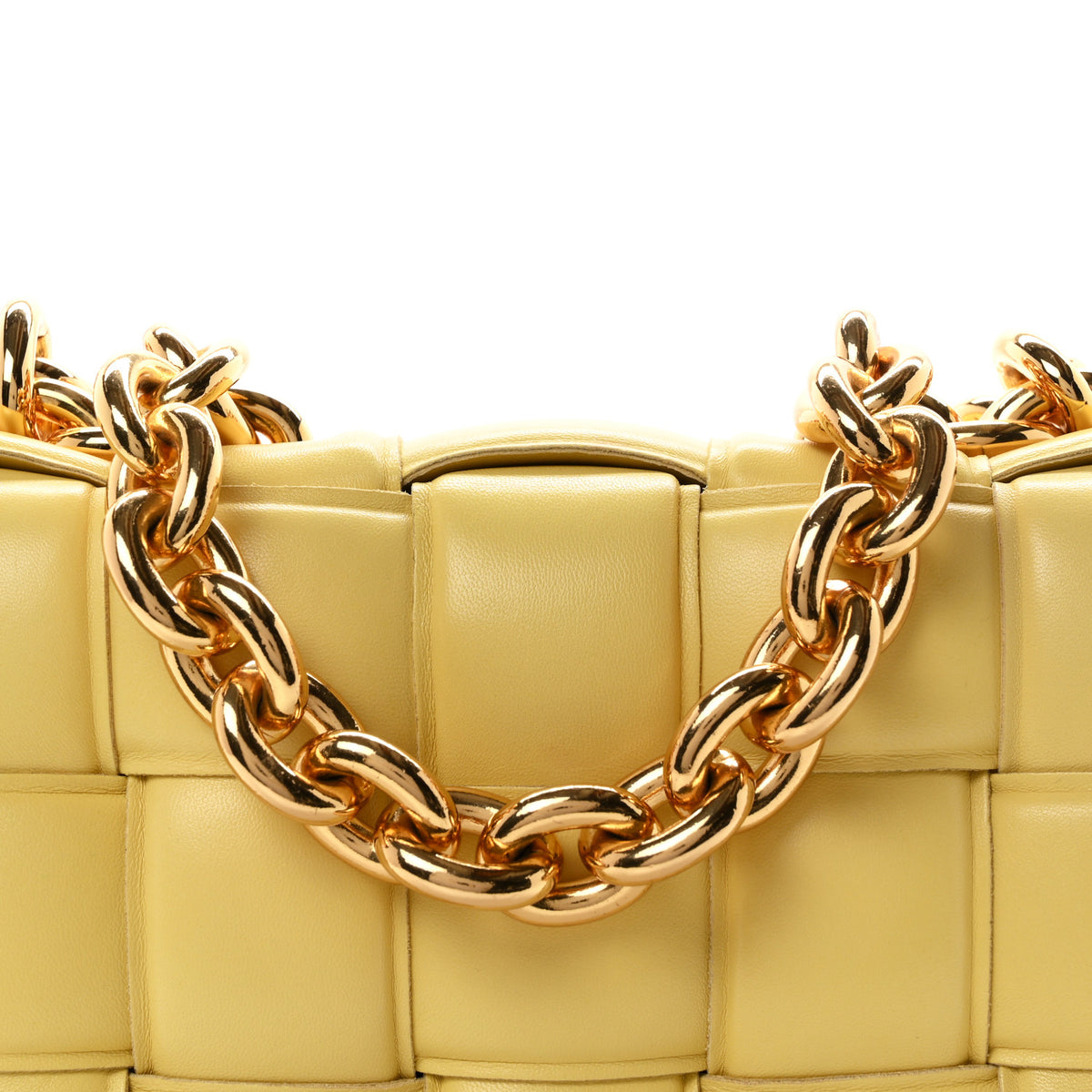 Bottega Veneta Lambskin Maxi Intreccio Padded Chain Cassette Crossbody Bag Corn 8 of 11