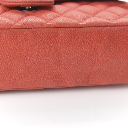 Chanel Iridescent Caviar Quilted Medium Double Flap Dark Pink 11 of 17