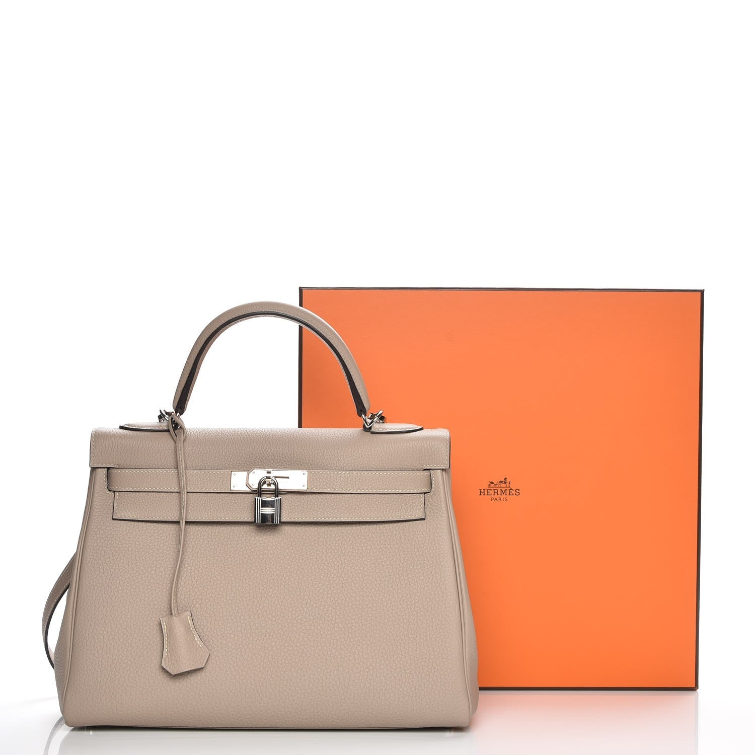 Hermes Togo Kelly Retourne 32 Gris Tourterelle 31 of 31