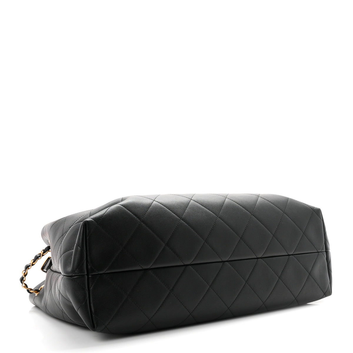 Chanel Calfskin Quilted Small Coco Base Shopping Bag Black 4 of 10
