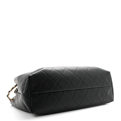 Chanel Calfskin Quilted Small Coco Base Shopping Bag Black 4 of 10