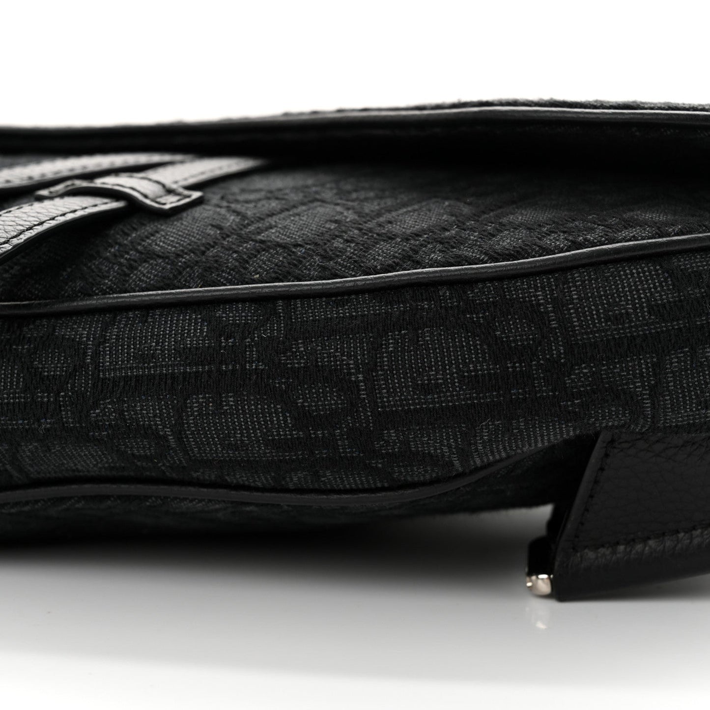 Oblique Mens Saddle Bag Black Blue