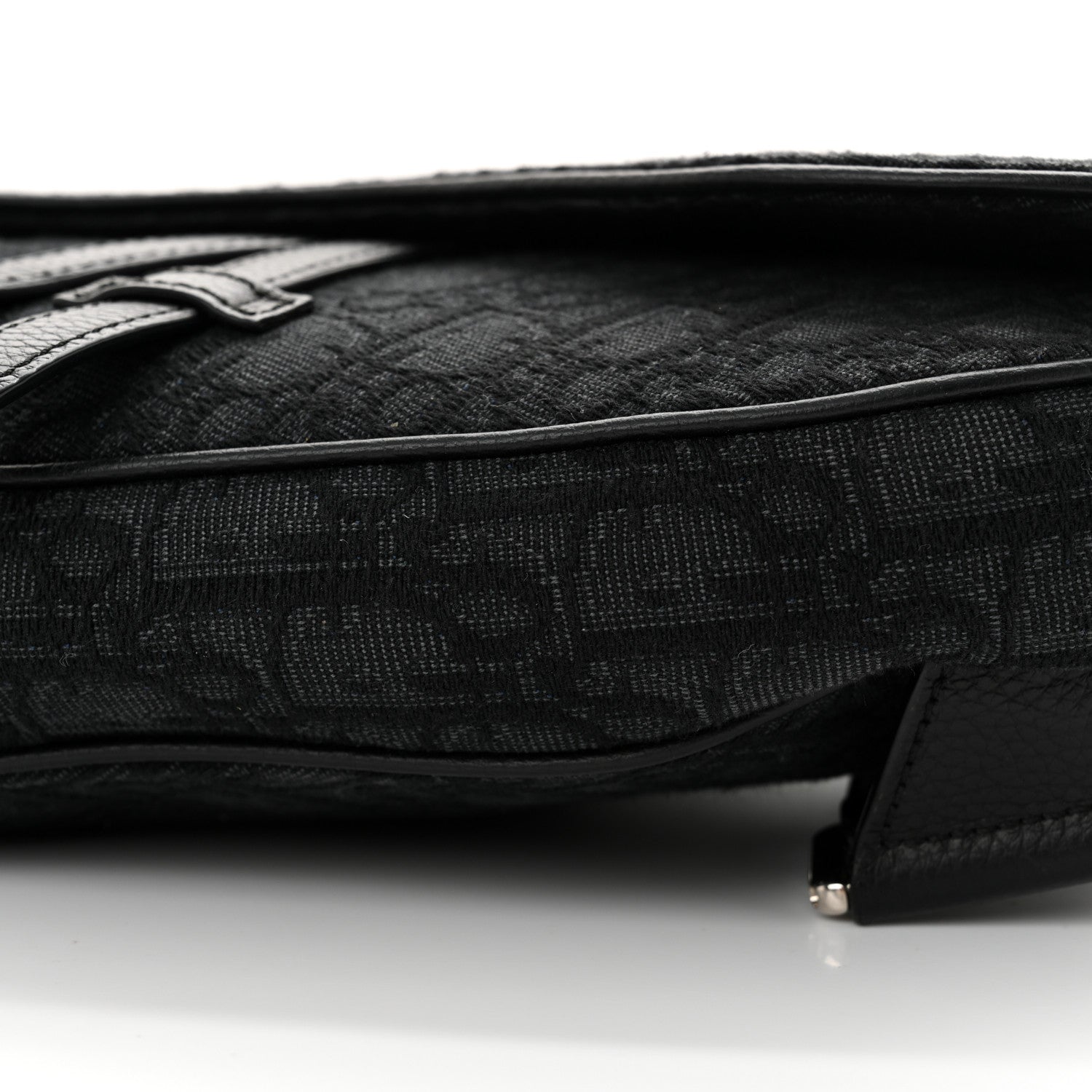 Christian Dior Oblique Mens Saddle Bag Black Blue 10 of 10