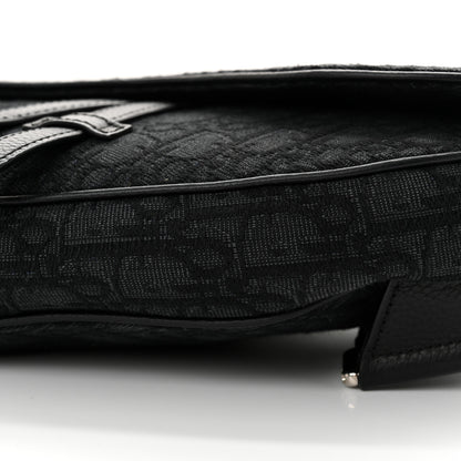 Christian Dior Oblique Mens Saddle Bag Black Blue 10 of 10