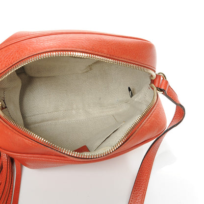 Gucci Pebbled Calfskin Small Soho Disco Bag Sun Orange 4 of 9