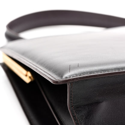 Celine Patina Box Calfskin Medium Clasp Bag Velvet 10 of 11