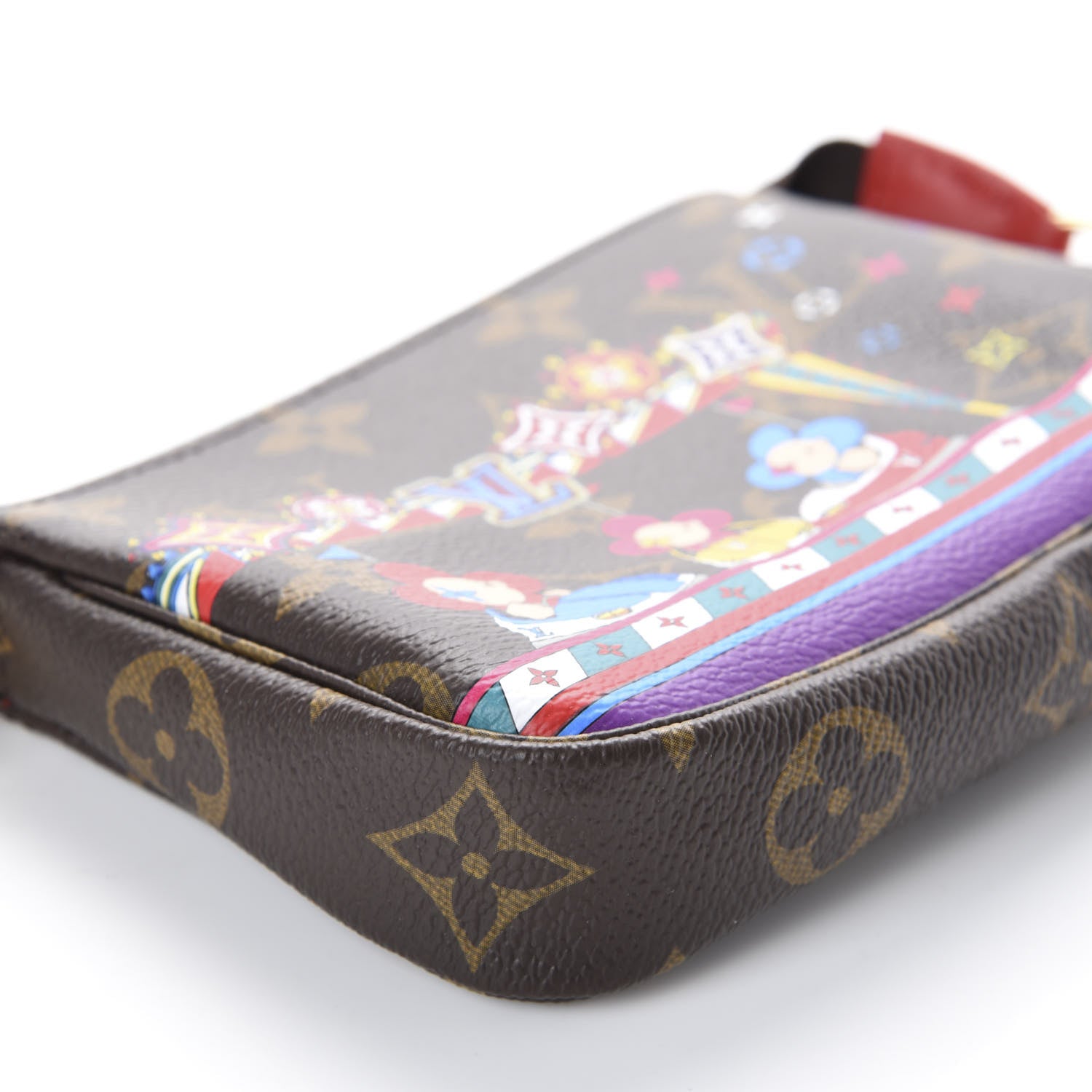Louis Vuitton Monogram 2020 Christmas Animation Bumper Cars Mini Pochette Accessories Coquelicot 6 of 10