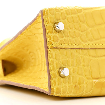 Hermes Matte Alligator Mini Kelly Sellier 20 Mimosa 9 of 16