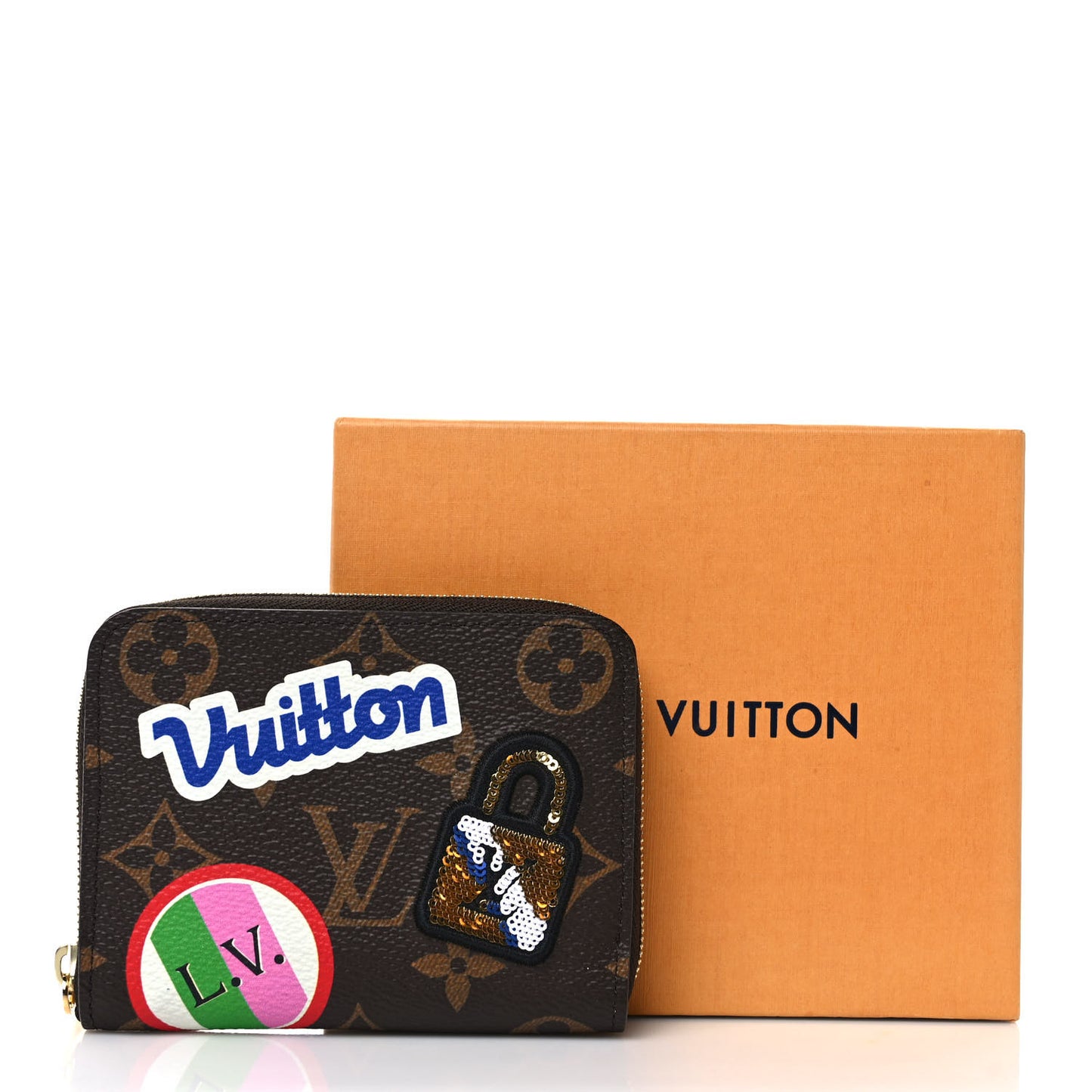 Monogram Travel Stickers Zippy Coin Purse