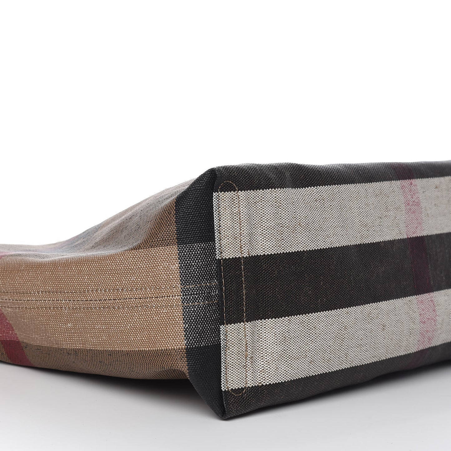 Coated Canvas Mega Check Medium Doodle Tote White