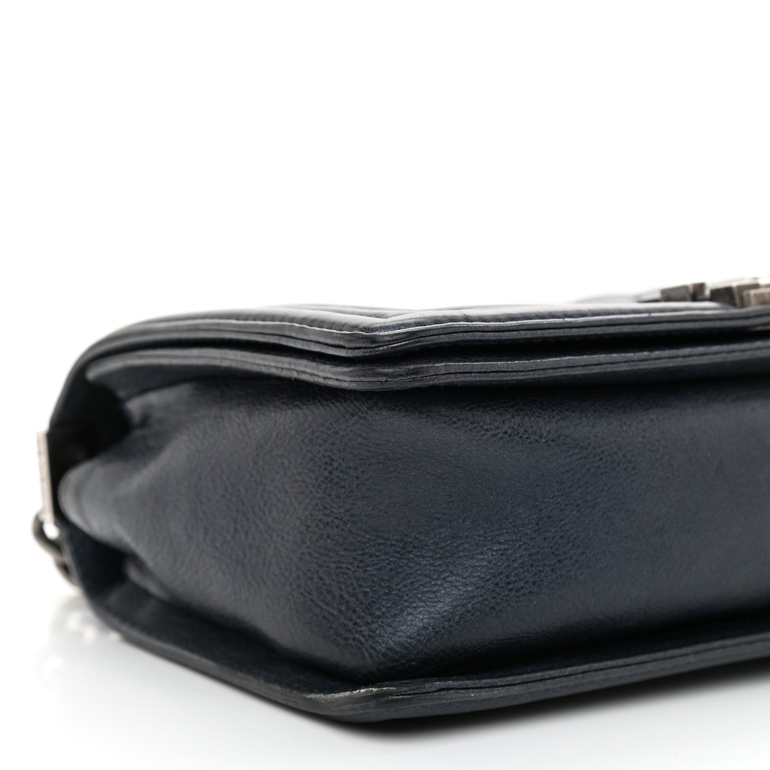 Chanel Calfskin Quilted Medium Boy Flap Dark Navy 9 of 11