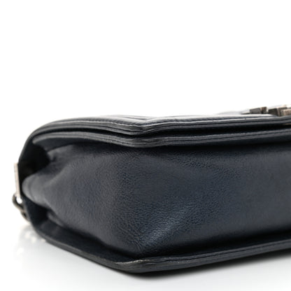 Chanel Calfskin Quilted Medium Boy Flap Dark Navy 9 of 11