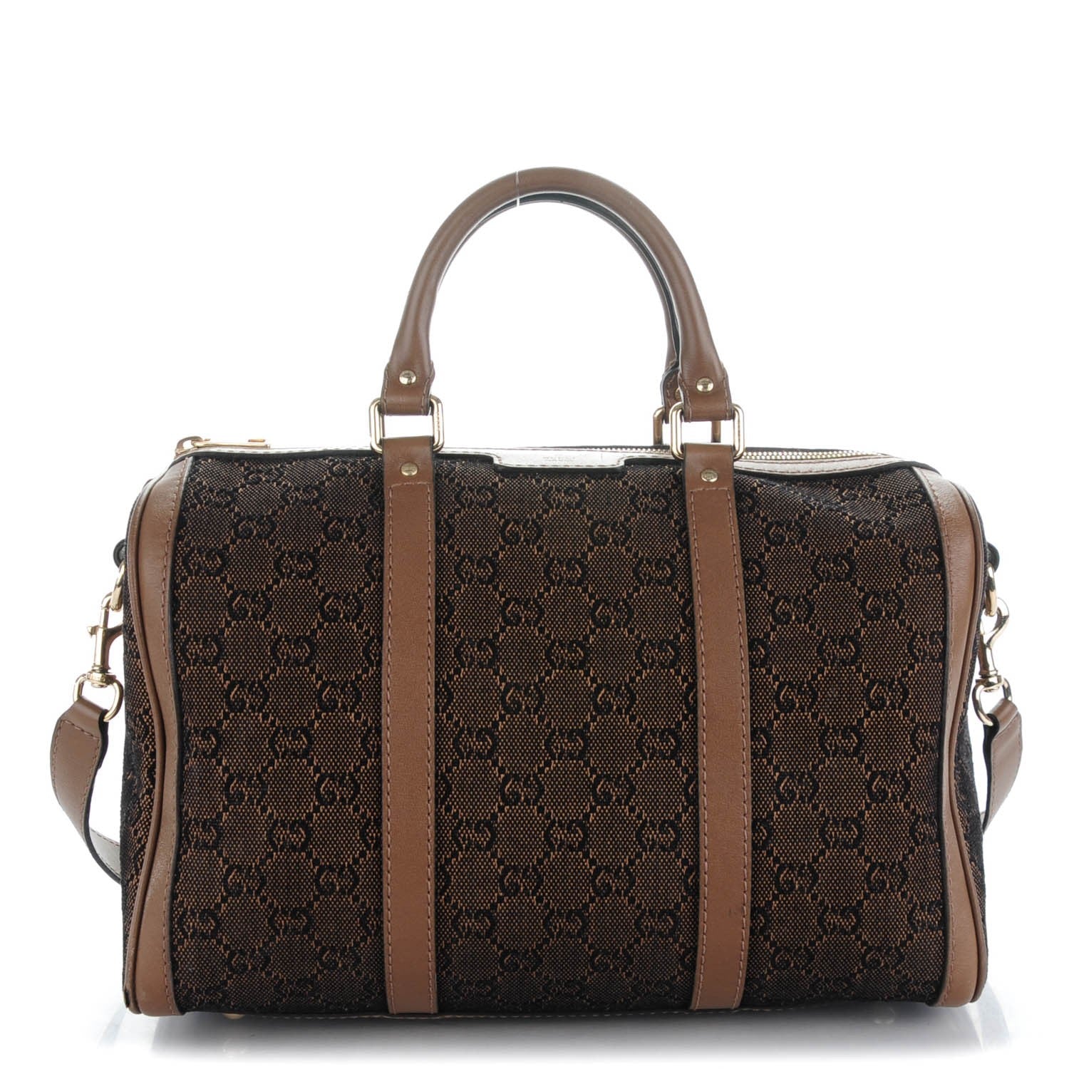 Gucci Monogram Canvas Medium Joy Boston Brown 1 of 9