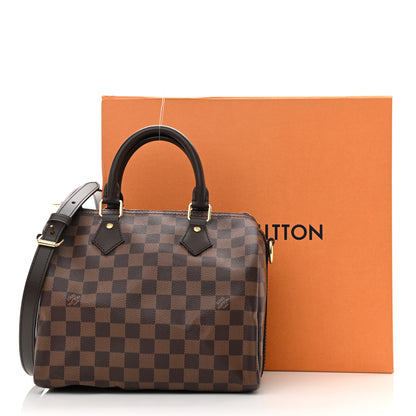 Louis Vuitton Damier Ebene Speedy Bandouliere 25 10 of 10