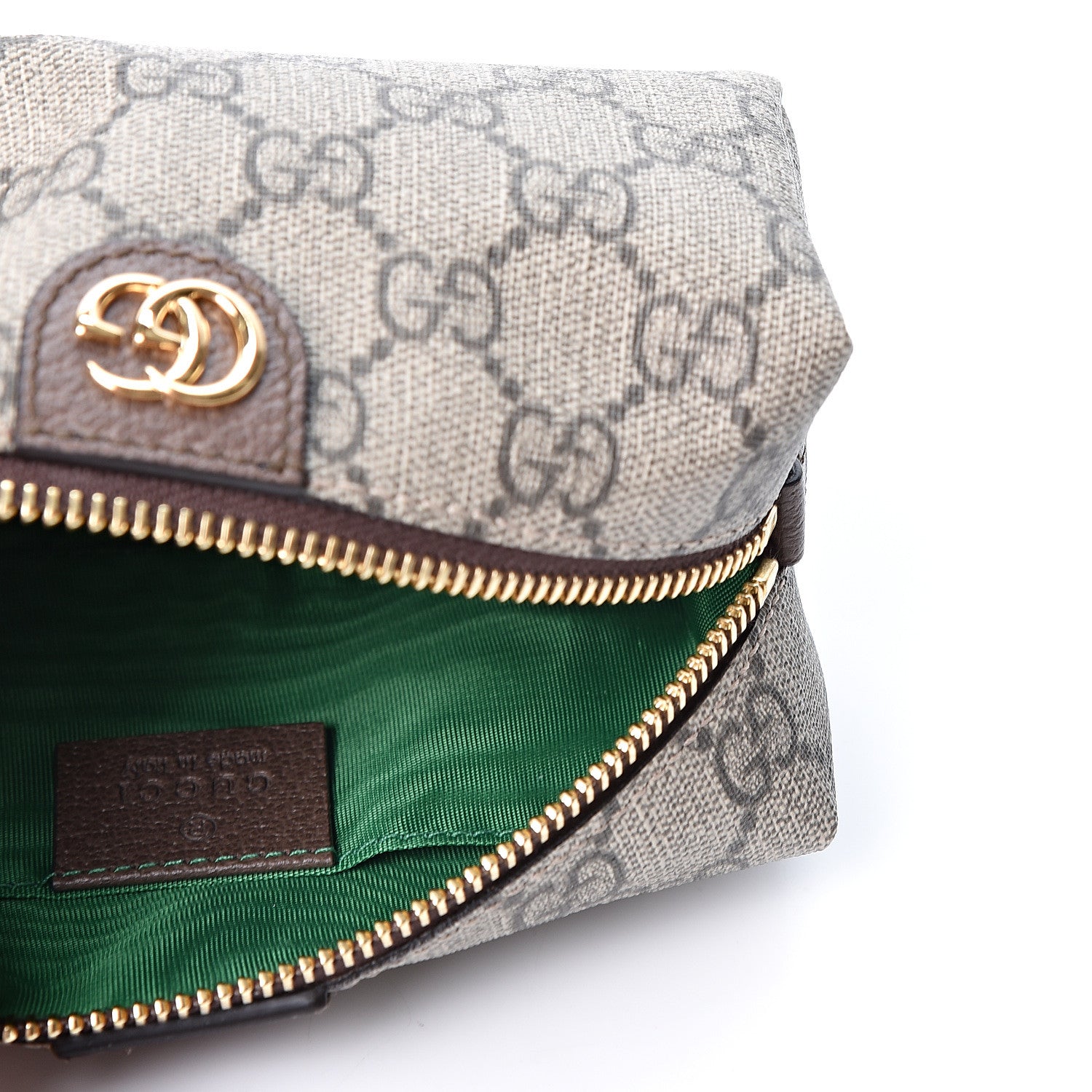 Gucci Soft GG Supreme Monogram Calfskin Small Ophidia Cosmetic Case Beige Ebony New Acero 4 of 9