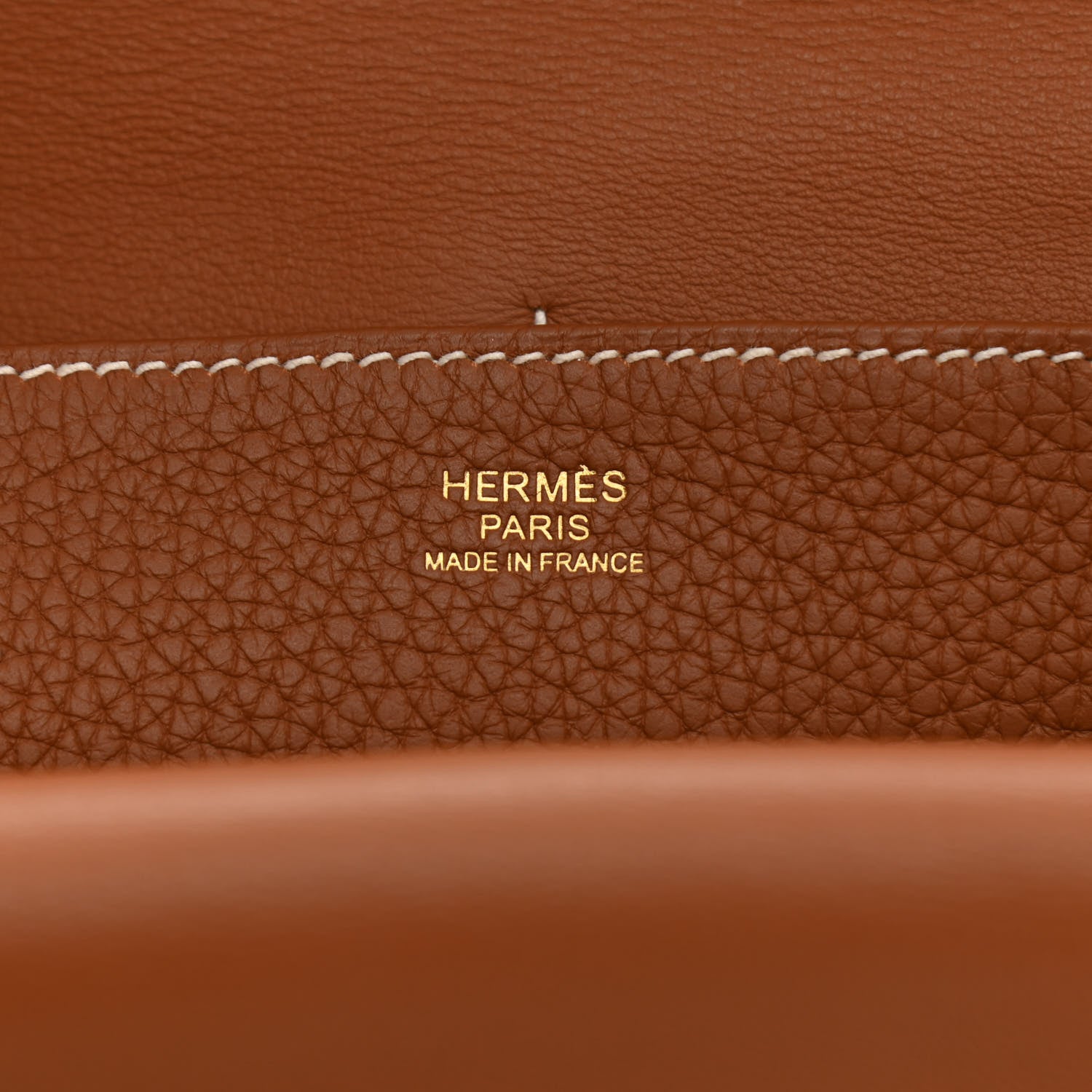 Hermes Taurillon Clemence Halzan 31 Gold 7 of 12