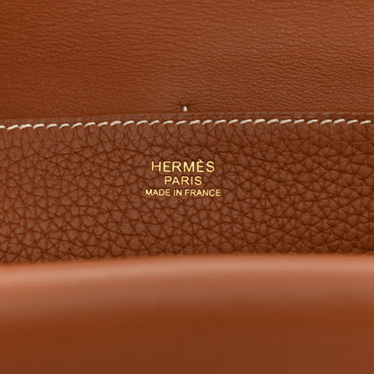 Hermes Taurillon Clemence Halzan 31 Gold 7 of 12