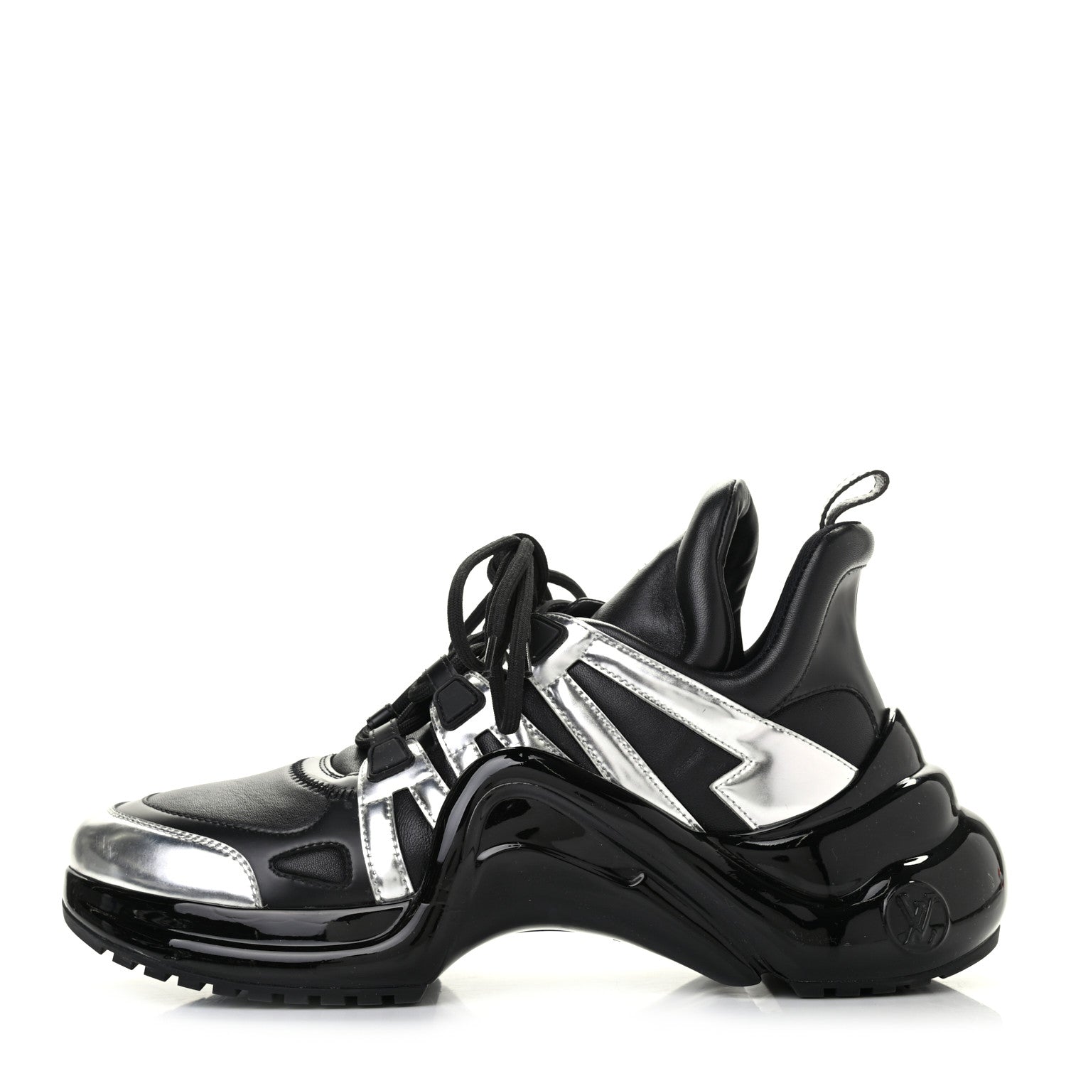 Louis Vuitton Patent LV Archlight Sneakers 41 Black Silver 1 of 6