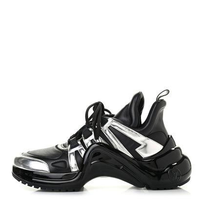 Louis Vuitton Patent LV Archlight Sneakers 41 Black Silver 1 of 6