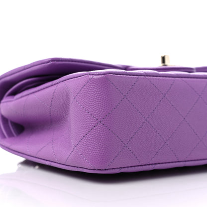 Chanel Lambskin Quilted Small Double Flap Purple 8 of 10