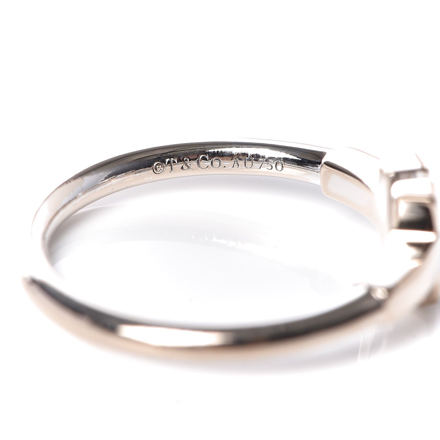 Tiffany 18K White Gold T Wire Ring 50 5.25 4 of 4