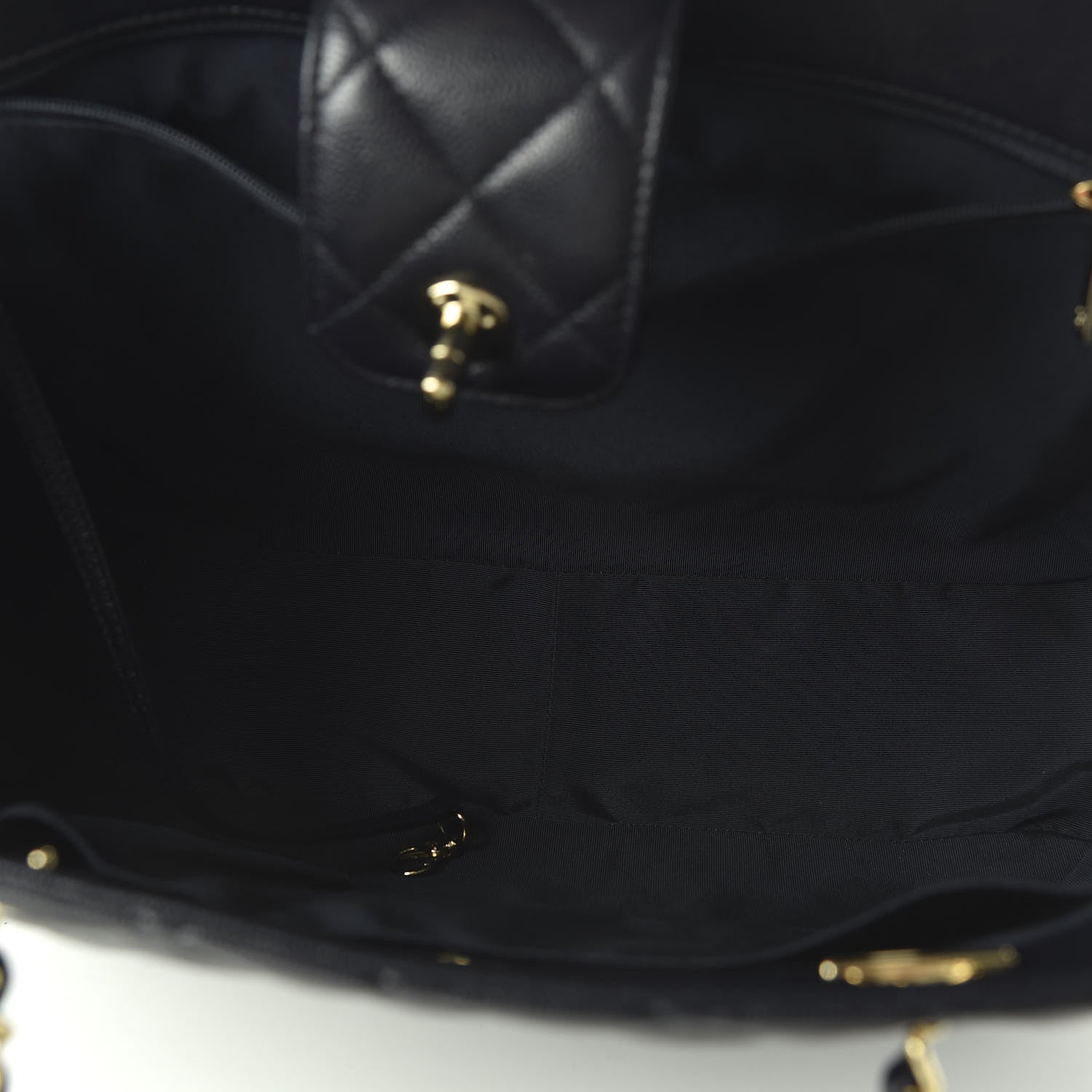 Chanel Caviar Quilted Large CC Shopping Tote Navy 5 of 10