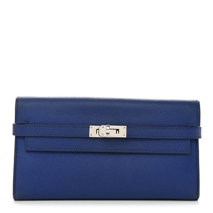 Hermes Epsom Kelly Longue Wallet Bleu Saphir 1 of 11