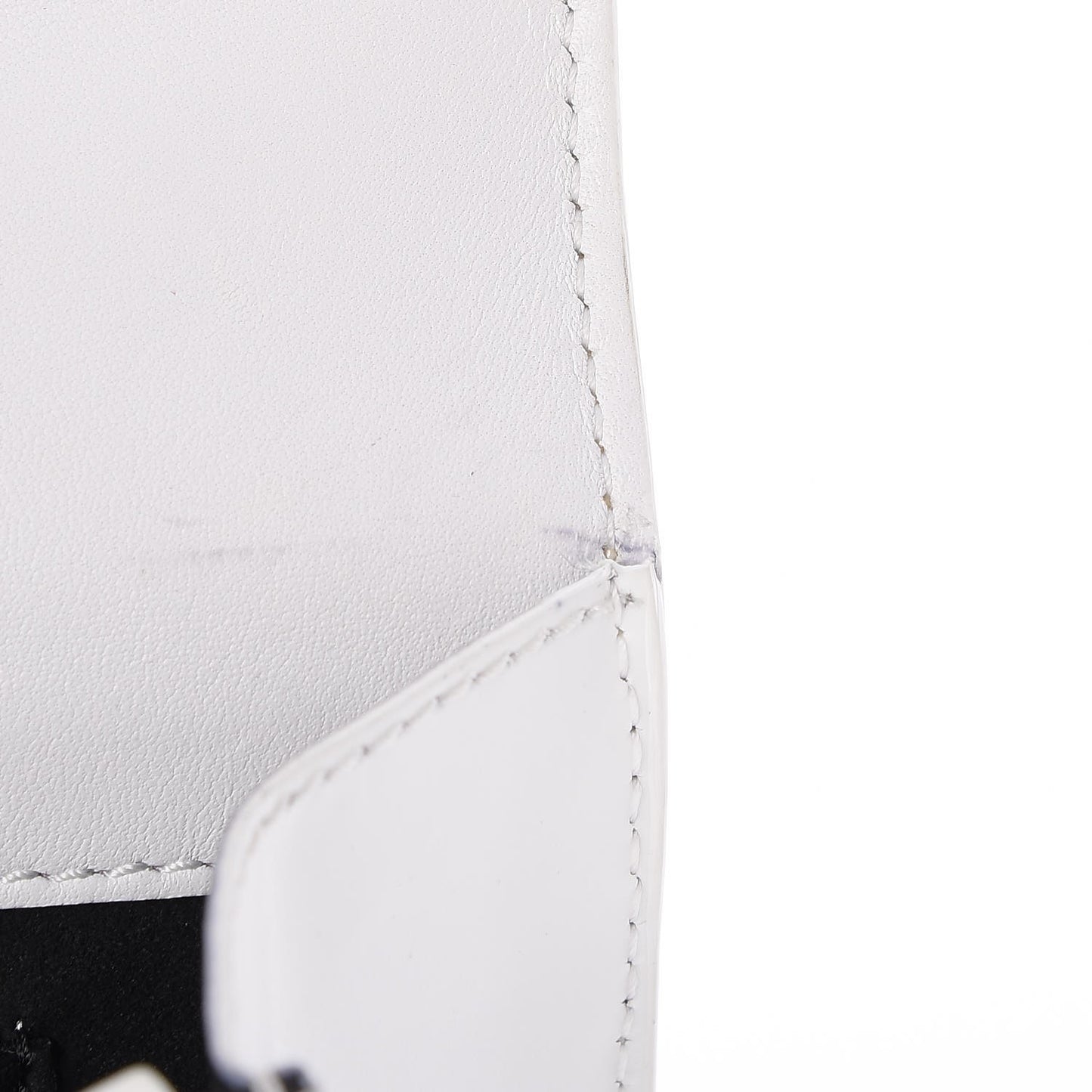 Patent Large Diamante Flap White