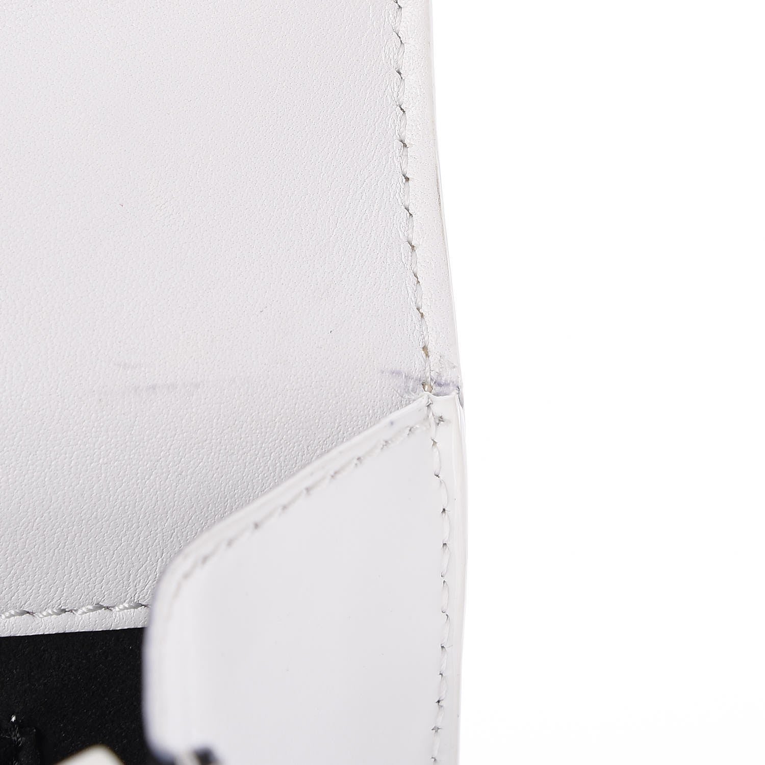 Versace Patent Large Diamante Flap White 7 of 12