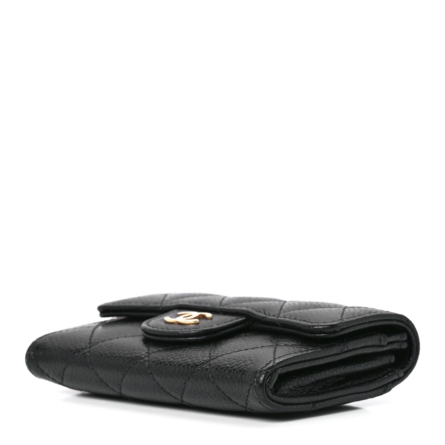 Chanel Caviar Quilted Flap Card Holder Wallet Black 10 of 12