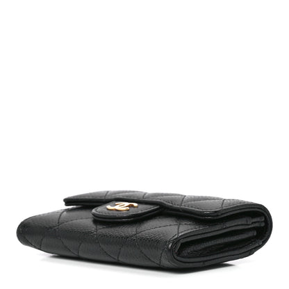 Chanel Caviar Quilted Flap Card Holder Wallet Black 10 of 12