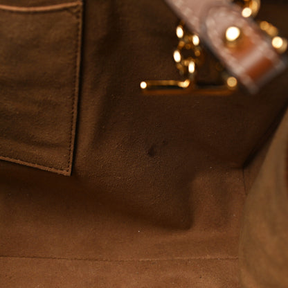 Gucci GG Supreme Monogram Medium Padlock Tote Beige Cuir 13 of 13