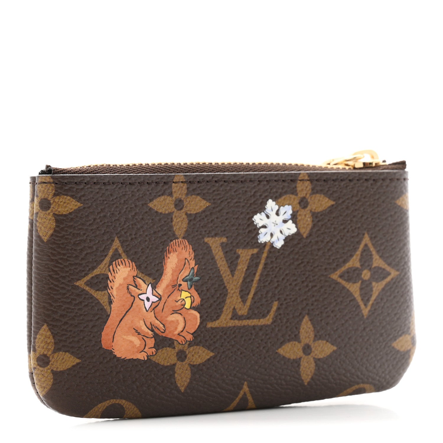 Louis Vuitton Monogram 2025 Christmas Animation Vivienne Paw Print Key Pouch Blue Frost 3 of 8