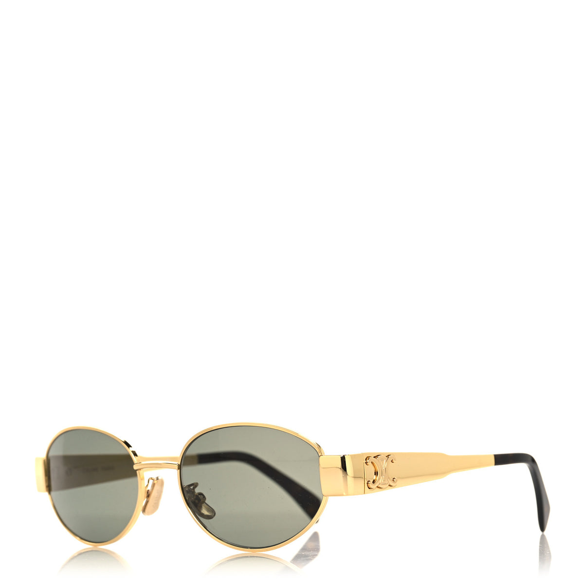 Celine Metal Triomphe 01 Sunglasses CL40235U Gold Green 1 of 7