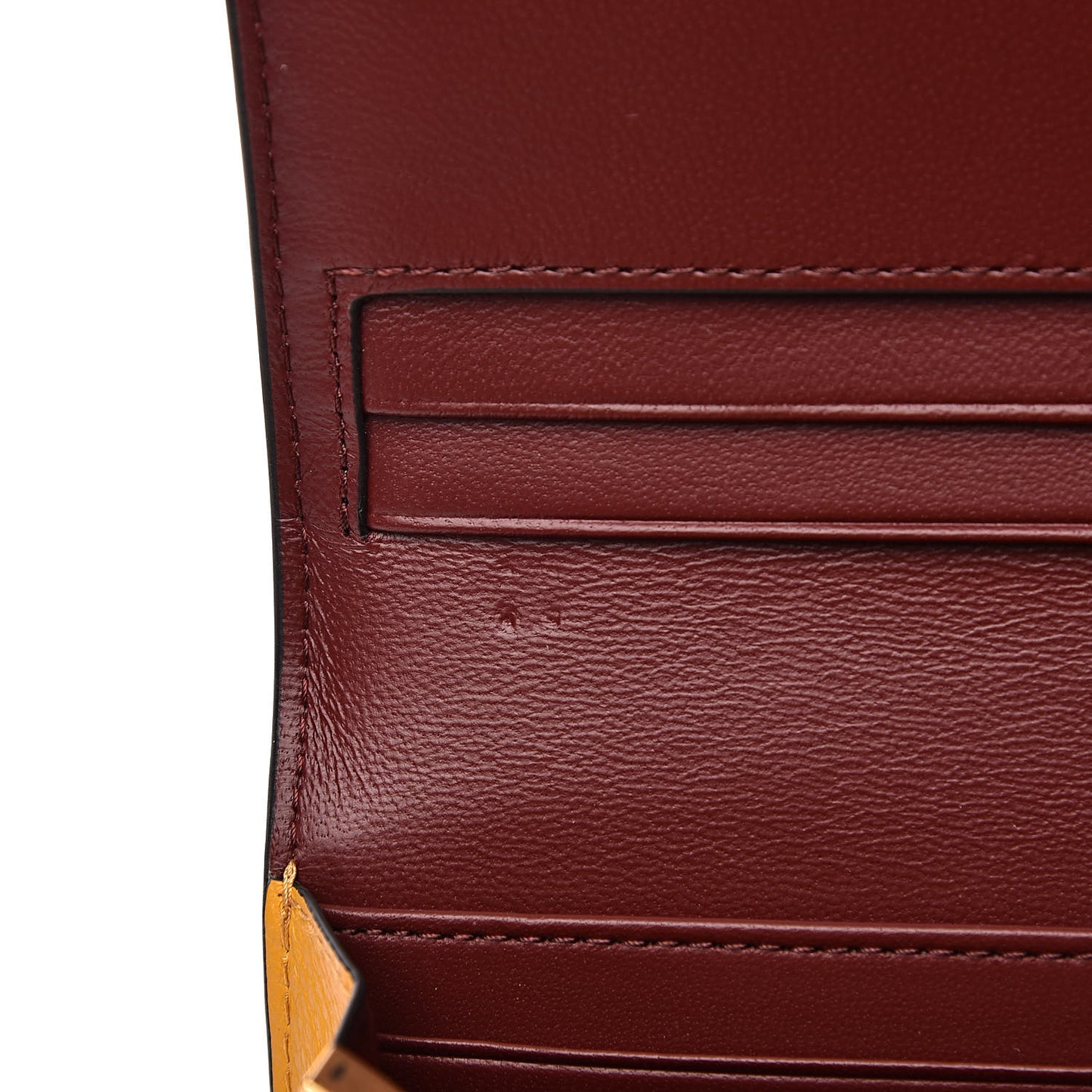 Small Classic Grain Continental Wallet Deep Amber