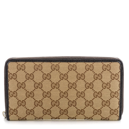 Gucci Monogram Twins Zip Around Organizer Wallet Dark Brown 1 of 7