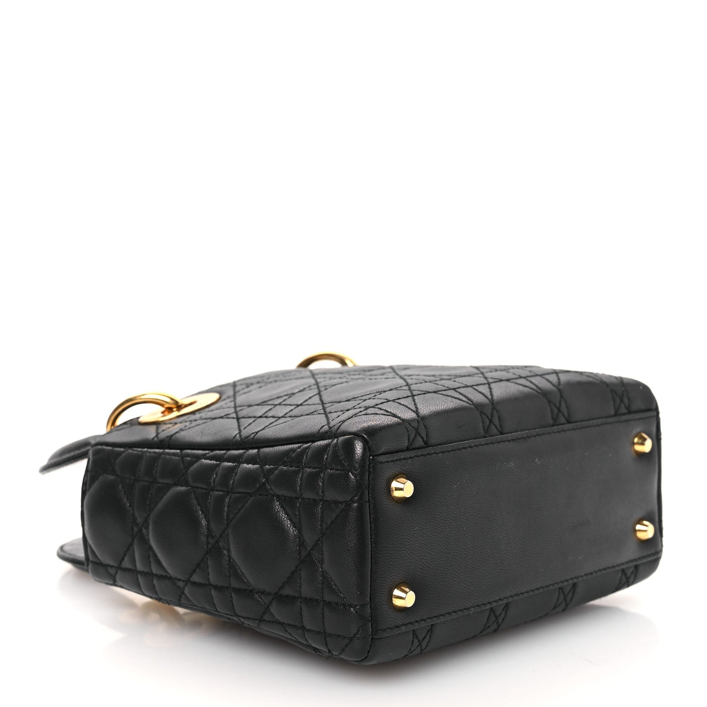 Lambskin Cannage Mini Lady Dior Black
