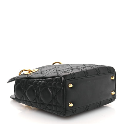 Christian Dior Lambskin Cannage Mini Lady Dior Black 4 of 13