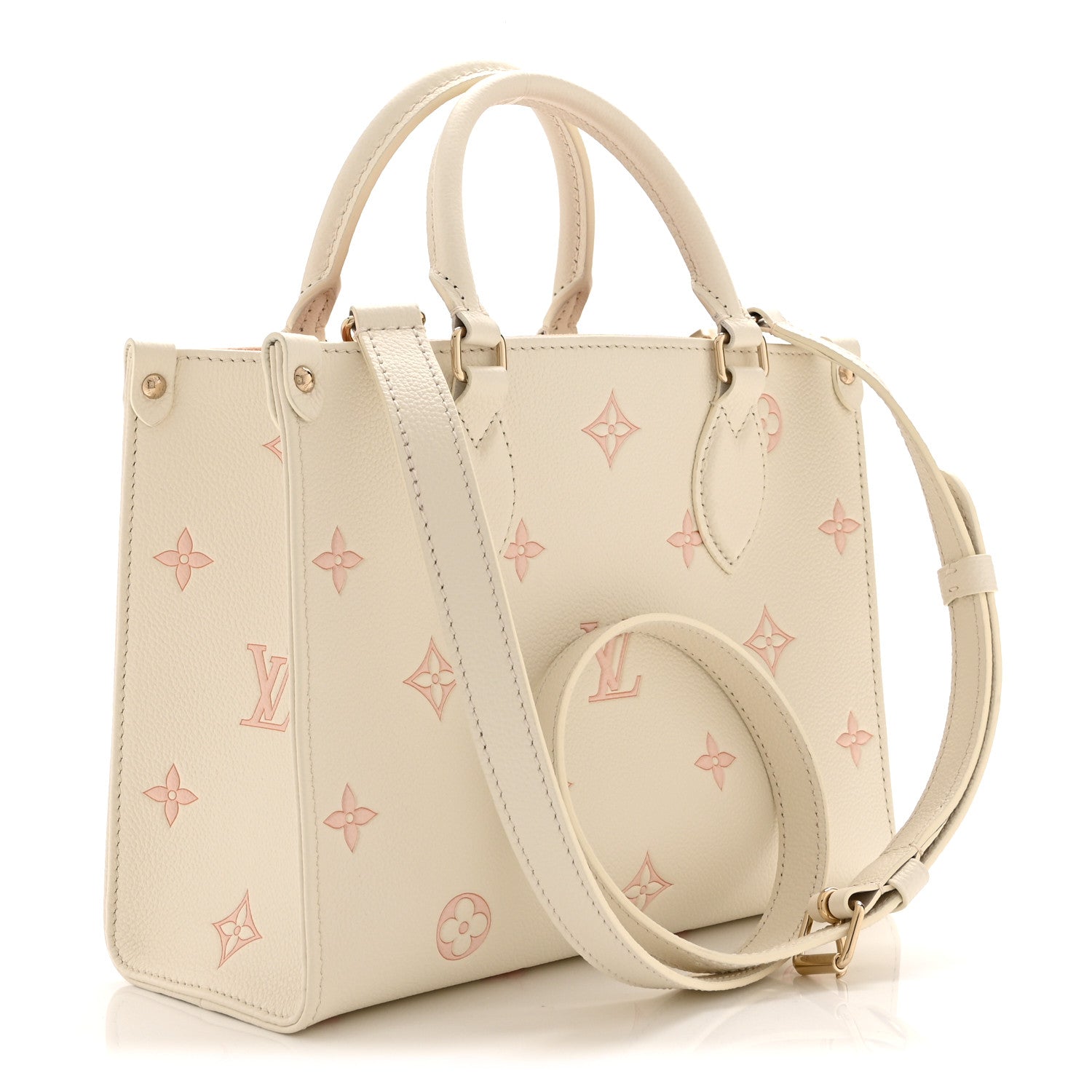 Louis Vuitton Empreinte Monogram Onthego PM Milky White Peach 3 of 9