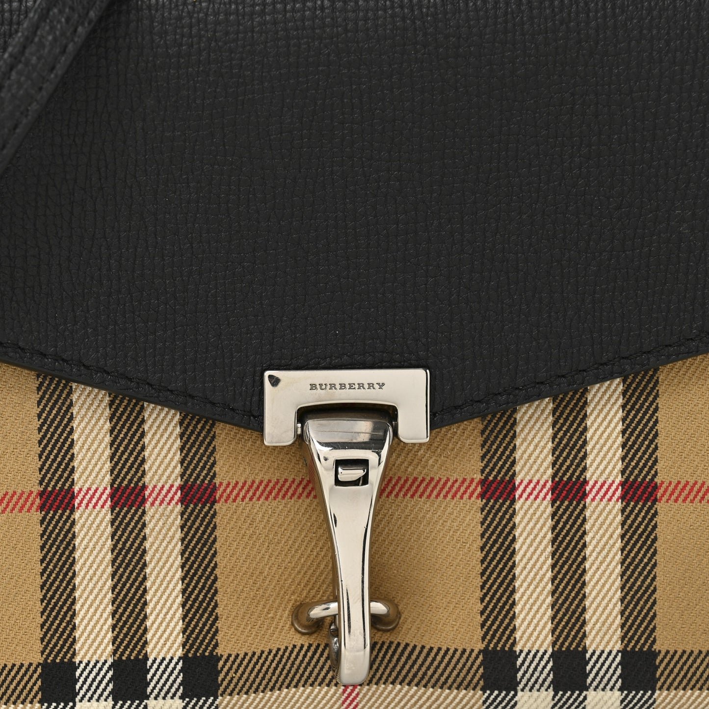 Derby Calfskin Vintage Check Small Macken Crossbody Bag Black