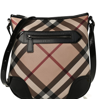 Burberry Patent Nova Check Dryden Crossbody Bag Black 8 of 12