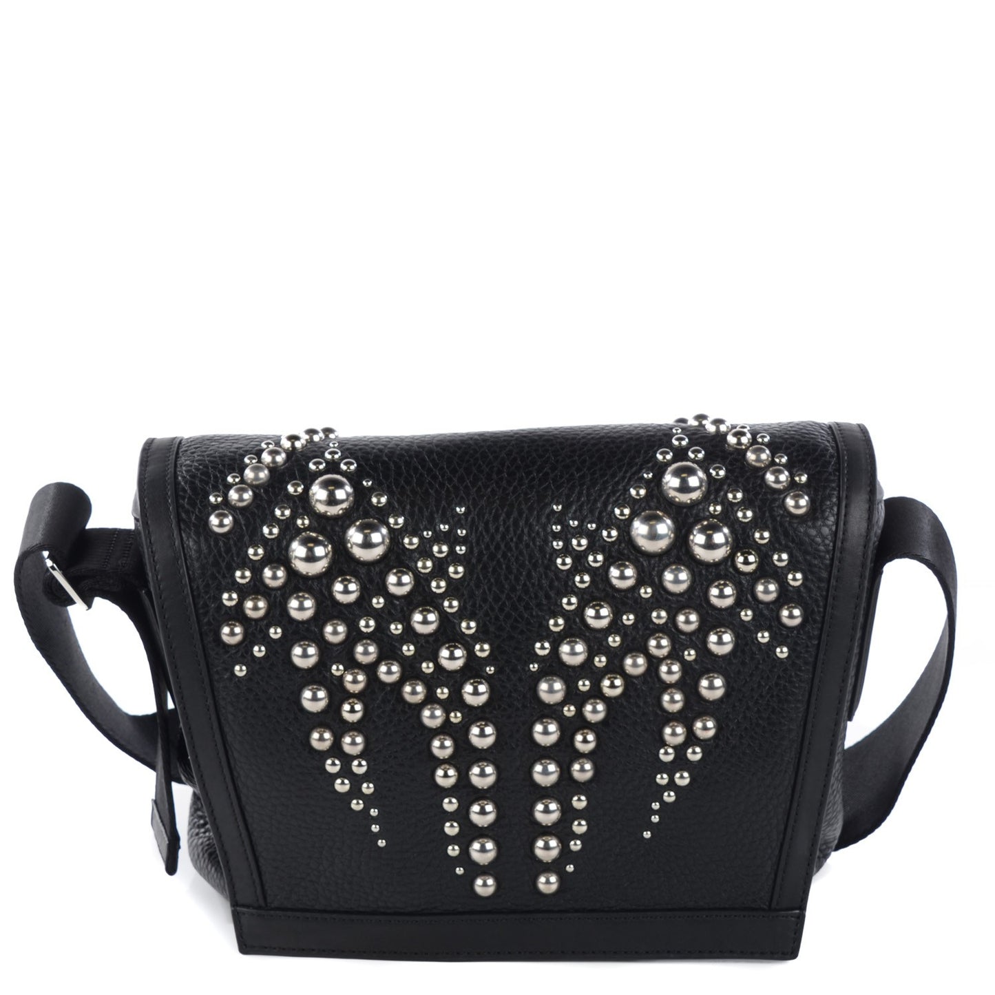Bovine Studded Runway Messenger Black Rhodium Hardware