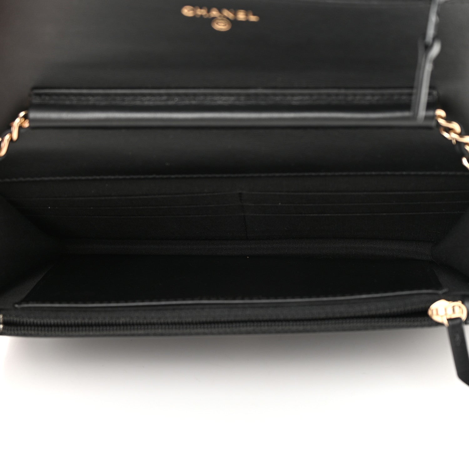 Chanel Caviar Quilted CC Filigree Wallet On Chain WOC Black 5 of 13