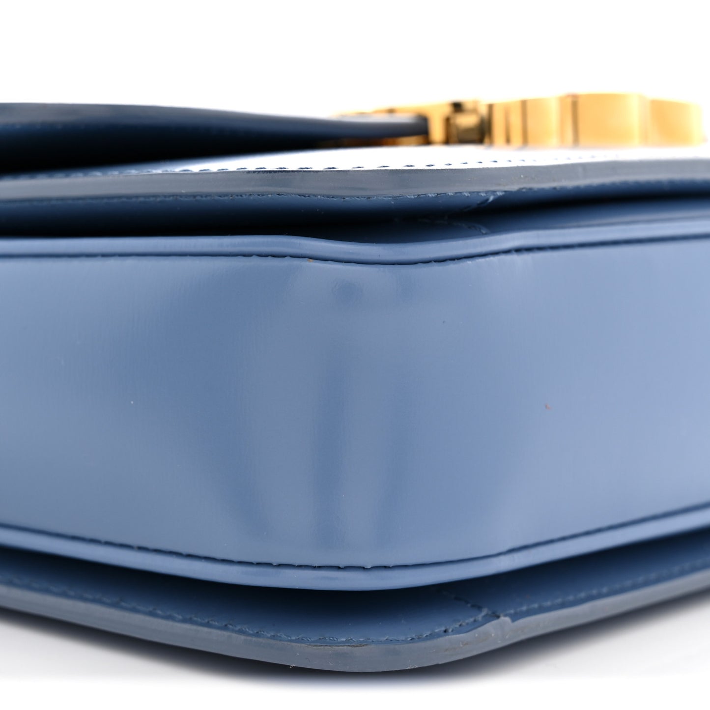 Shiny Calfskin Teen Triomphe Azure