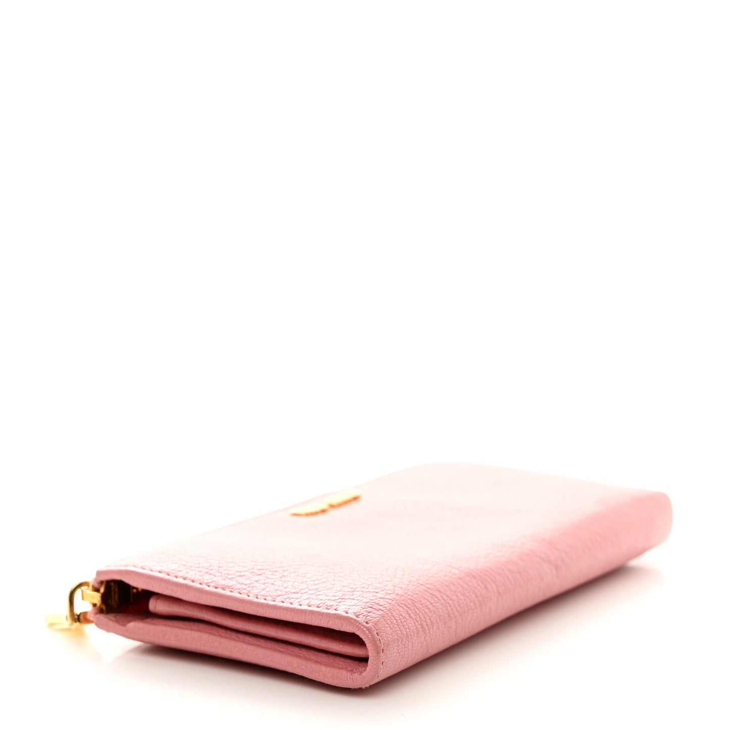 Goatskin Madras Zip Around Wallet Rosa
