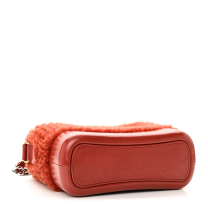 Chanel Shearling Small Gabrielle Hobo Red 4 of 11