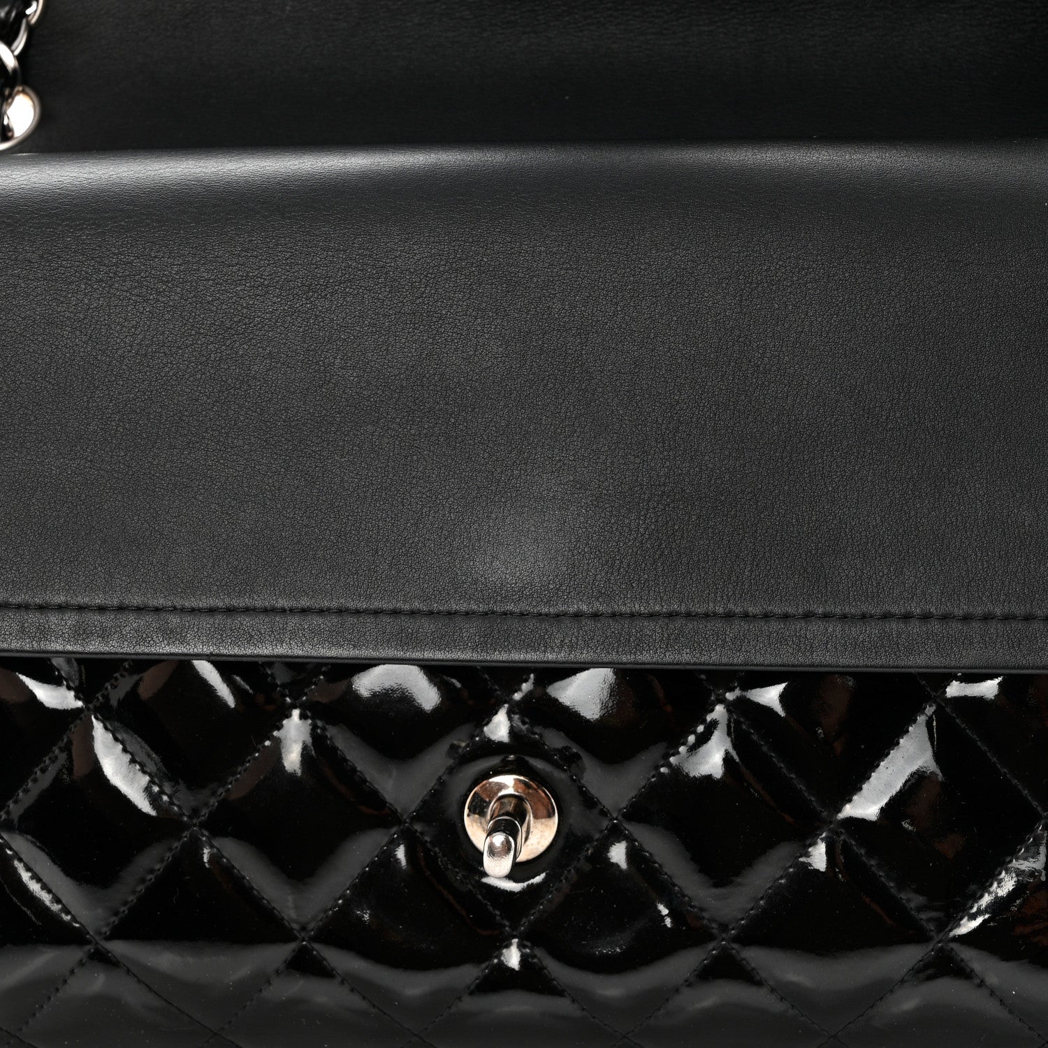 Chanel Patent Quilted Jumbo Double Flap Black 14 of 17