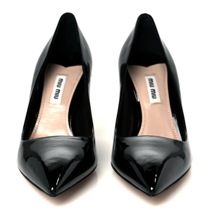 Miu Miu Vernice Crystal Pumps 37 Black 3 of 9